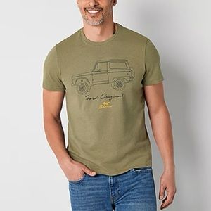 Mens Crew Neck Short Sleeve Regular Fit Graphic T-Shirt